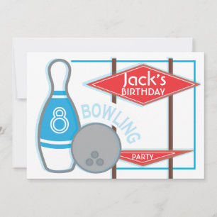 Invitation à la fête d'anniversaire de Bowling