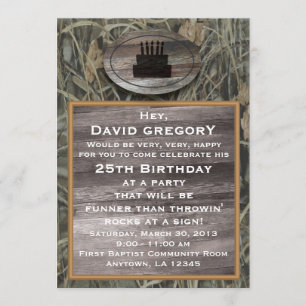 Invitation à la fête d'anniversaire de Camo
