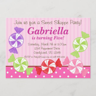 Invitation à la fête d'anniversaire de Candy