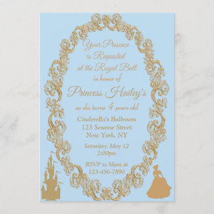 Invitation à la fête d'anniversaire de Cendrillon