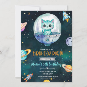Invitation à la fête d'anniversaire de chaton de g