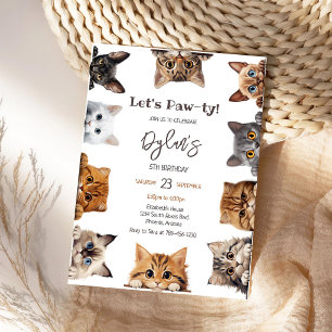 Invitation à la fête d'anniversaire de chaton, Let