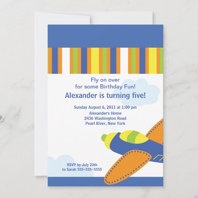 Invitation à la fête d'anniversaire de Cute Little (Devant)