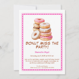 Invitation à la fête d'anniversaire de Donut - Col