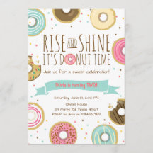 Invitation à la fête d'anniversaire de Donut Monte