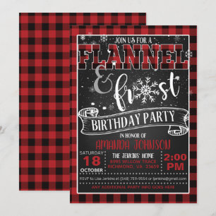 Invitation à la fête d'anniversaire de Flanel et F