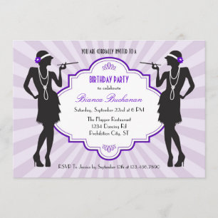 Invitation à la fête d'anniversaire de Flapper