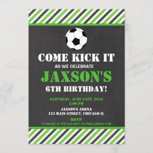 Invitation à la fête d'anniversaire de football Ga