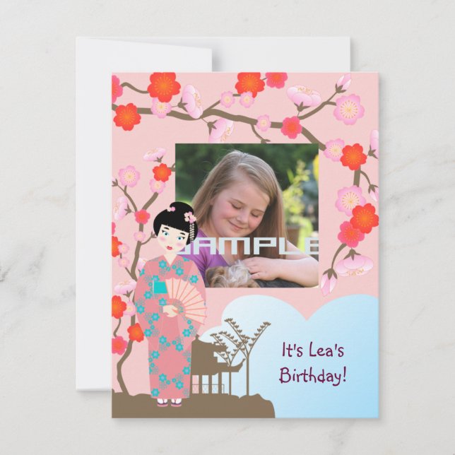 Invitation à la fête d'anniversaire de Geisha (Devant)