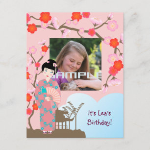 Invitation à la fête d'anniversaire de Geisha