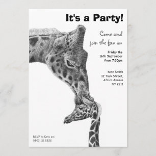 Invitation à la fête d'anniversaire de Giraffe & C