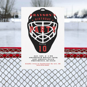 Invitation à la fête d'anniversaire de hockey