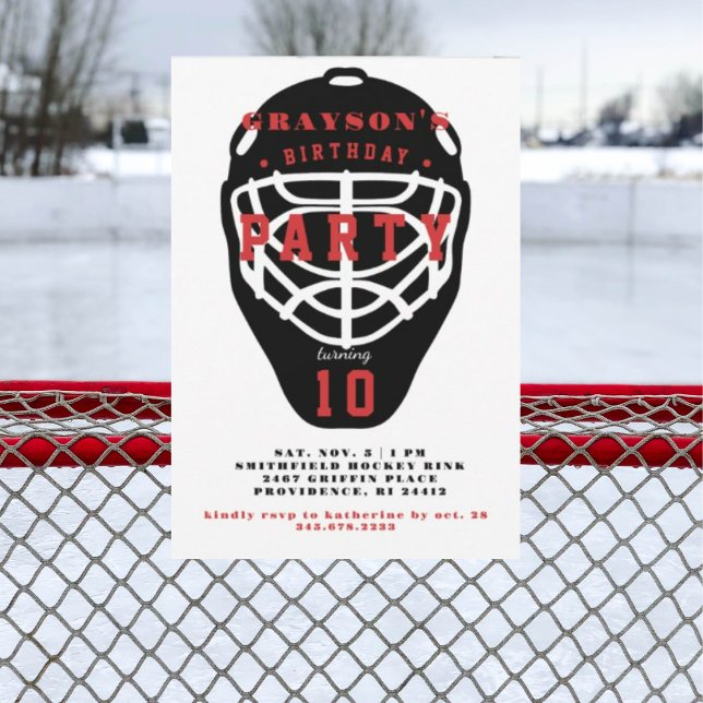 Invitation à la fête d'anniversaire de hockey (Créateur téléchargé)