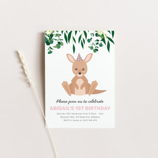 Invitation à la fête d'anniversaire de Kangaroo