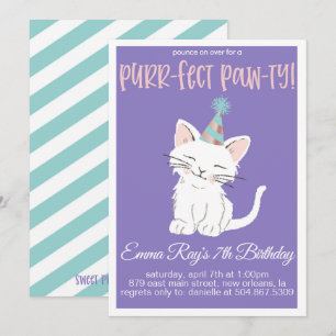 Invitation à la fête d'anniversaire de Kitty Cat