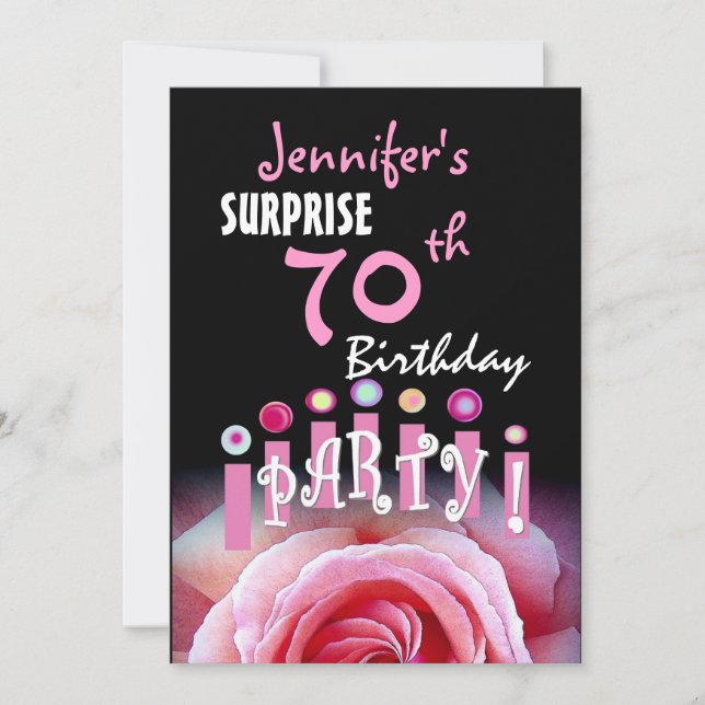 Invitation à la fête d'anniversaire de la 70e SURP (Devant)