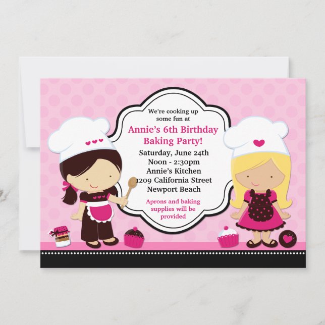 Invitation à la fête d'anniversaire de la boulange (Devant)