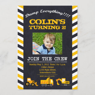 Invitation à la fête d'anniversaire de la construc