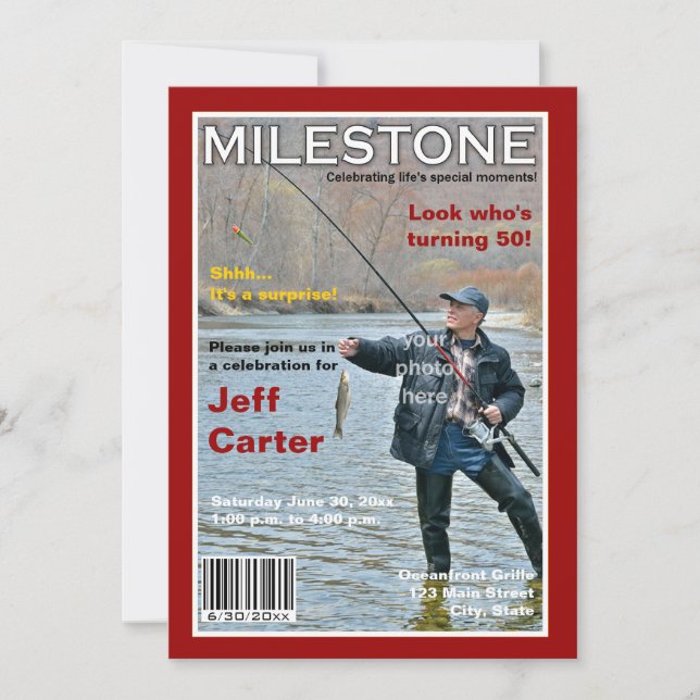 Invitation à la fête d'anniversaire de la couvertu (Devant)