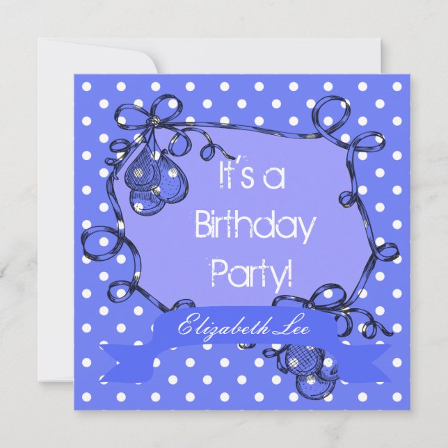 Invitation à la fête d'anniversaire de la fille (Devant)