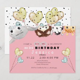 Invitation à la fête d'anniversaire de la fille an