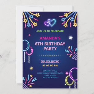 Invitation à la fête d'anniversaire de la fille Ne