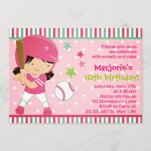 Invitation à la fête d'anniversaire de la fille ro
