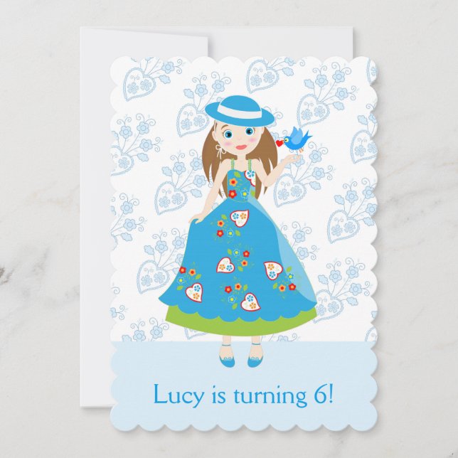 Invitation à la fête d'anniversaire de la fille ro (Devant)