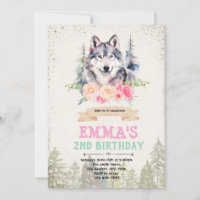 Invitation à la fête d'anniversaire de la fille Wo