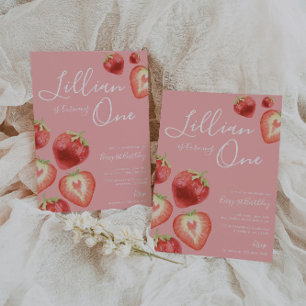 Invitation à la fête d'anniversaire de la fraise