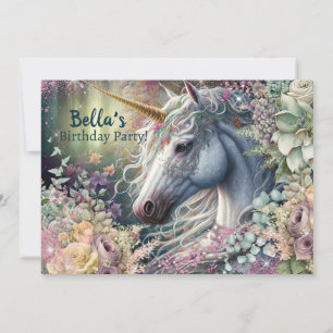 Invitation à la fête d'anniversaire de la licorne 