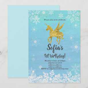 invitation à la fête d'anniversaire de la licorne