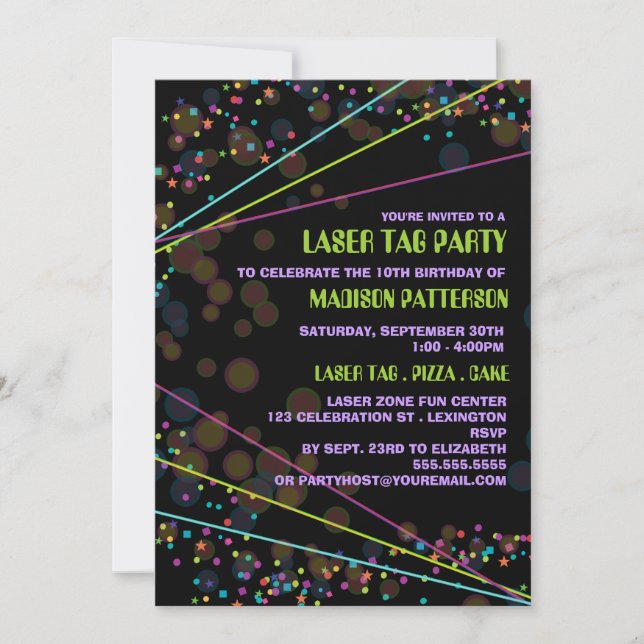 Invitation à la fête d'anniversaire de la marque l (Devant)
