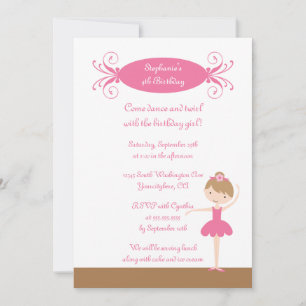Invitation à la fête d'anniversaire de la petite f