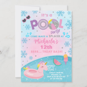 Invitation à la fête d'anniversaire de la piscine 