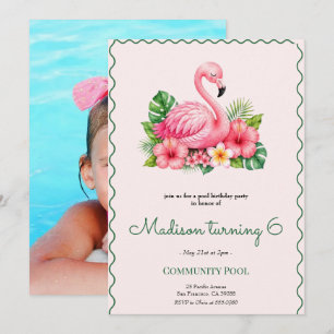 Invitation à la fête d'anniversaire de la piscine