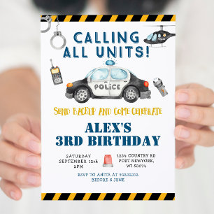 Invitation à la fête d'anniversaire de la police