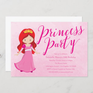 Invitation à la fête d'anniversaire de la Princess
