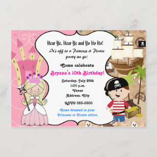 Invitation à la fête d'anniversaire de la princess