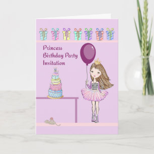 Invitation à la fête d'anniversaire de la princess
