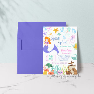 Invitation à la fête d'anniversaire de la Sirène