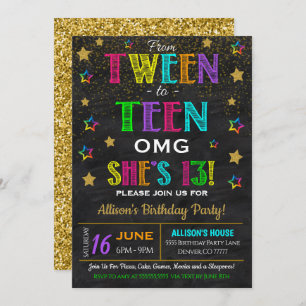 Invitation à la fête d'anniversaire de l'Ado