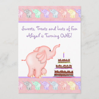 Invitation à la fête d'anniversaire de l'éléphant 
