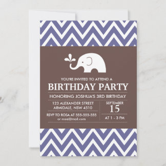 Invitation à la fête d'anniversaire de l'éléphant