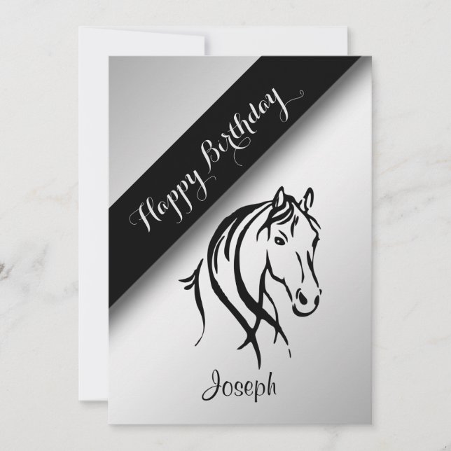 Invitation à la fête d'anniversaire de l'équine d' (Devant)