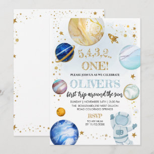 Invitation à la fête d'anniversaire de l'espace