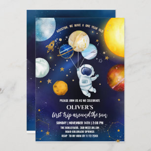 Invitation à la fête d'anniversaire de l'espace