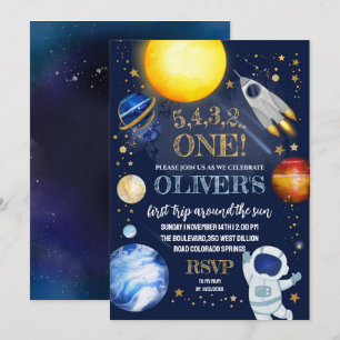 Invitation à la fête d'anniversaire de l'espace