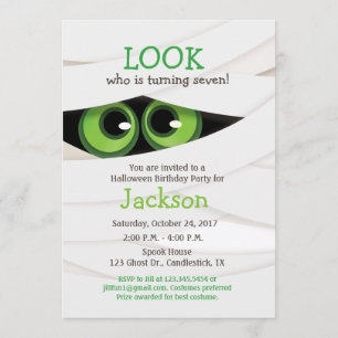 Invitation à la fête d'anniversaire de l'Halloween