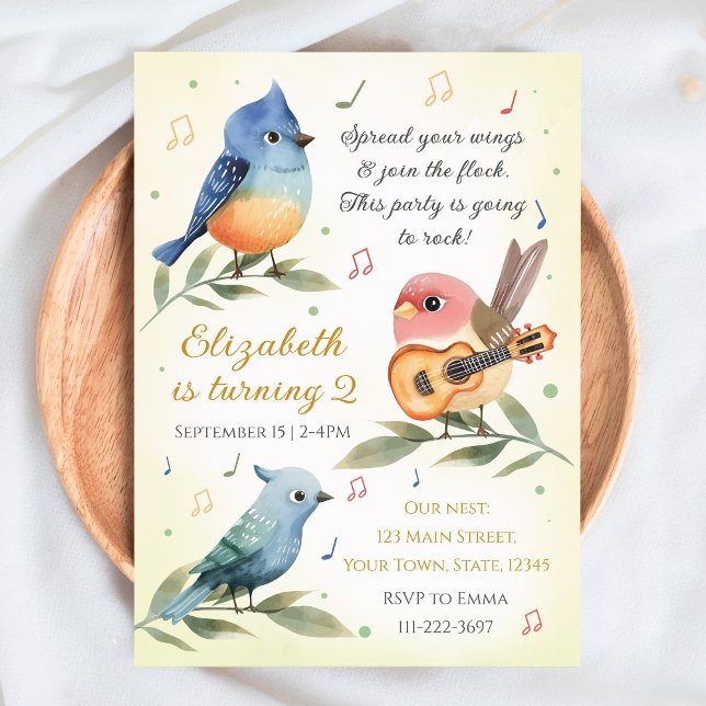 Invitation à la fête d'anniversaire de Little Bird (Créateur téléchargé)